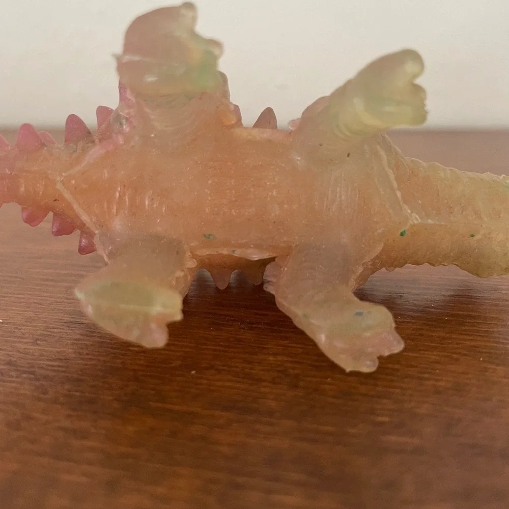 Vtg‎ 1980s Glow In The Dark panoplosaurus / ankylosaurus Dinosaur Toy Figure